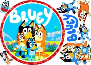 Opłatek na tort BLUEY + twój tekst GRATIS 