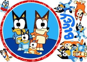 Opłatek na tort BLUEY + twój tekst GRATIS  (11)