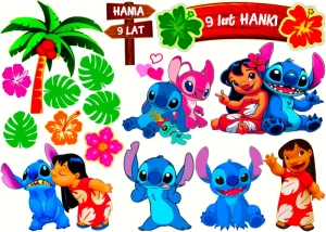 Opłatek na tort LILO i STITCH POSTACIE