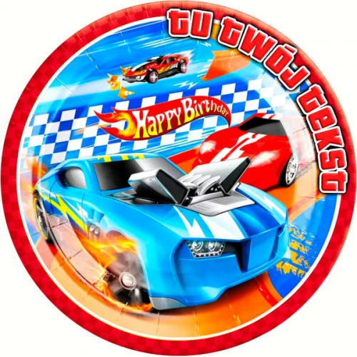 OPŁATEK DEKORACYJNY NA TORT HOT WHEELS