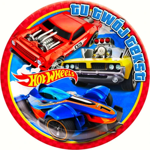 OPŁATEK DEKORACYJNY NA TORT HOT WHEELS