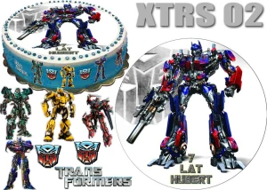 TRANSFORMERS + 4 postacie + 3 logo + dedykacja XTRS 02
