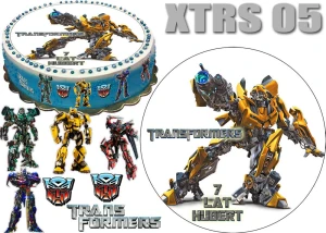 TRANSFORMERS + 4 postacie + 3 logo + dedykacja XTRS 05