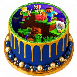Opłatek na tort MINECRAFT 135/124