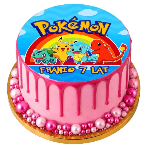 oplatek-na-tort-pokemon-pikachu-okrag-na-gore-tortu-wzor-POK07pink