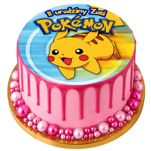 oplatek-na-tort-pokemon-pikachu-okrag-na-gore-tortu-wzor-POK06pink