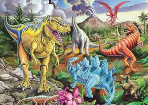 Opłatek na tort DINOZAUR DIN 62/77