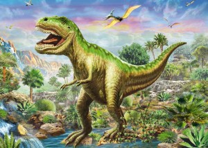 Opłatek na tort DINOZAUR DIN 64/74