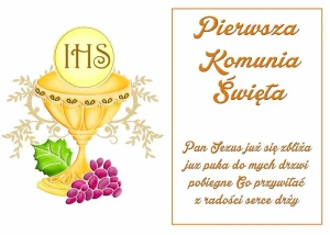 OPŁATEK NA TORT Pierwsza Komunia Święta 1KS 45