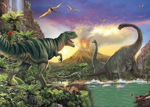 Opłatek na tort DINOZAURY 06/37