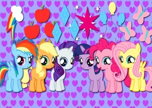 Opłatek na tort KUCYKI PONY 1067