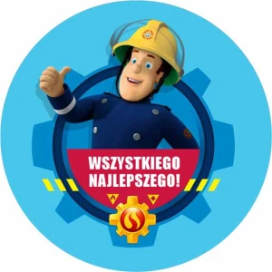 Opłatek na tort STRAŻAK SAM 81
