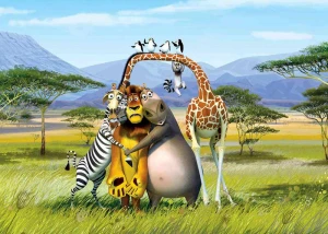 Opłatek na tort PINGWINY Z MADAGASKARU 35/68